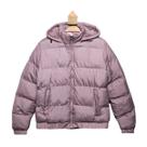 Jaqueta Juvenil Puffer Com Capuz Removível Peluciado e Bolsos