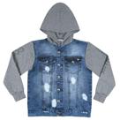Jaqueta Look Jeans c/ Capuz Moletom Jeans