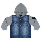Jaqueta Look Jeans c/ Moletom Jeans - UNICA - M