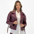 Jaqueta Malwee Biker em P.u com Cinto Feminina Jaqueta Malwee Biker em P.u com Cinto Feminina