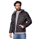 Jaqueta Masculina Balboa Puffer Capuz Preta