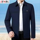 Jaqueta Masculina Casual De Cor Sólida, Corte Solto, Casaco Formal Para Escritório, Primavera E