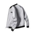 Jaqueta Masculina Corta-Vento Com Zíper, Cor Sólida, Estilo Casual Para Primavera E Outono