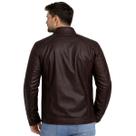 Jaqueta Masculina Couro PU Slim Cor:MarromTamanho:P