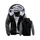 Jaqueta Masculina De Inverno Quente Com Forro De Lã Grosso, Capuz E Zíper, Casual Esportiva De Manga Jaqueta Masculina De Inverno Quente Com Forro De Lã Grosso, Capuz E Zíper, Casual Esportiva De Manga