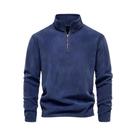 Jaqueta Masculina De Lã Grossa E Quente AIOPESON Com Zíper No Pescoço, Moletom Soft Shell