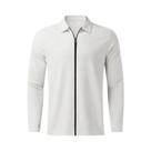 Jaqueta Masculina De Manga Longa Com Gola Polo Em Waffle, Cardigã Casual Esportivo Com Zíper,