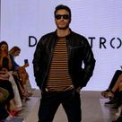 Jaqueta Masculina de material sintético - Modelo em Preto e Listrado Amarelo para Homens