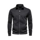 Jaqueta Masculina De Mistura De Algodão Com Zíper, Casual, Esportiva, Tipo Cardigan AIOPESON