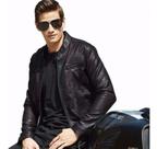 Jaqueta masculina elegante Pu Moderna Resistente