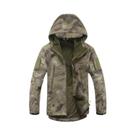 Jaqueta Masculina Impermeável Camuflada Com Capuz, Soft Shell, Quente Para O Inverno, À Prova De