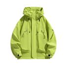Jaqueta Masculina Impermeável Com Capuz, Corta-Vento, Zíper, Cargo, Preta, Bomber, Para Camping E Jaqueta Masculina Impermeável Com Capuz, Corta-Vento, Zíper, Cargo, Preta, Bomber, Para Camping E
