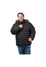 Jaqueta Masculina Kla Plus Size Com Capuz Preto E Verde