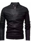 jaqueta masculina moto Moderna preta -P