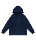 Jaqueta Masculina Plus Size Com Capuz Diametro Azul