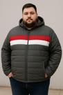 Jaqueta Masculina Plus Size Com Capuz Removível 0383