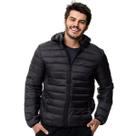 Jaqueta Masculina Puffer Industrie Impermeável Flanelada com Capuz e Isolamento Térmico Para Inverno