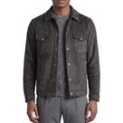 Jaqueta Masculina Reserva Trucker Suede Cinza - 0100 Jaqueta Masculina Reserva Trucker Suede Cinza - 0100