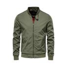 Jaqueta Masculina Slim Fit De Cor Sólida AIOPESON Casual Com Gola Alta Bomber De Alta Qualidade Para