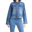 Jaqueta Média Azul Escura Com Strass JQ49098 Cor:Azul EscuroTamanho:M Jaqueta Média Azul Escura Com Strass JQ49098 Cor:Azul EscuroTamanho:M