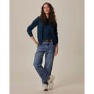 Jaqueta Moletom Feminina Tradicional Malwee Ref. 26299 Cor:Azul marinhoTamanho:XGG