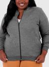 Jaqueta Moletom Malwee 1000094141 Feminina Plus Size Flanelada T. G1/G3