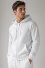 Jaqueta Moletom Masculina Com Zíper e Capuz Polo Wear Branco