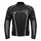 Jaqueta motociclista proteção moto gp tech summer 2 esportiva epi roupa pista preta cinza masculina
