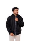 Jaqueta Neoprene Masculina Forrada com Capuz Preto Jaqueta Neoprene Masculina Forrada com Capuz Preto