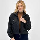 Jaqueta Pacific Blue Tecido Bomber Curta Oversized Feminina