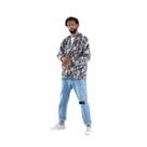 Jaqueta pantaneiro corta vento masculina estampada camuflada