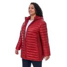 Jaqueta Parka Alongada Plus Size Com Capuz Removível 0573