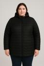 Jaqueta Parka Alongada Plus Size Com Capuz Removível 0573