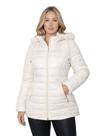 Jaqueta ParKa Feminina Dupla Face Nylon/Peluciada Off-White