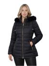 Jaqueta ParKa Feminina Dupla Face Nylon/Peluciada Preta