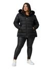 Jaqueta ParKa Plus Size Dupla Face Nylon/Peluciada Preta Jaqueta ParKa Plus Size Dupla Face Nylon/Peluciada Preta