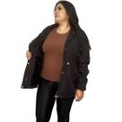 Jaqueta Parka Plus Size Feminina Casaco Capuz Pelinho Frio