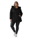 Jaqueta ParKa Sarja Peluciada Com Capuz Removivel Plus Size Tamanho:G2Cor:Preto