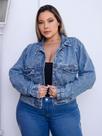 Jaqueta Plus Size 100 Marmorizado De Botões Envelopados