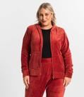 Jaqueta Plus Size Com Capuz em Plush