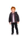 Jaqueta Preta Puffer com Capuz Menino Vigat