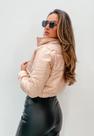 Jaqueta Puffer Bobojaco Feminina Curta Forrada Bege