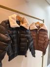 Jaqueta Puffer com Pelinho Paty GG Marrom Jaqueta Puffer com Pelinho Paty GG Marrom