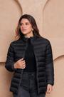 Jaqueta Puffer com Zíper e Bolsos Frontal Bobojaco Feminino COR:PRETOTAMANHO:M Jaqueta Puffer com Zíper e Bolsos Frontal Bobojaco Feminino COR:PRETOTAMANHO:M