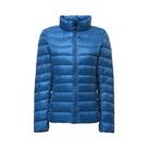 Jaqueta Puffer Curta Feminina Com Gola Alta, Leve, Resistente À Água, Compactável, Parka Casual