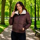 Jaqueta Puffer Feminina Bobojaco Forro De Pelúcia Inverno Casaco Térmico Impermeável Com Bolsos Gola Jaqueta Puffer Feminina Bobojaco Forro De Pelúcia Inverno Casaco Térmico Impermeável Com Bolsos Gola