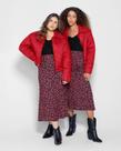 Jaqueta puffer feminina gola larga em poliamida - enfim 115207