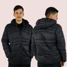 Jaqueta Puffer Impermeável Masculina Com Capuz Removível