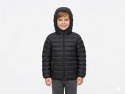 Jaqueta Puffer Infantil Juvenil Casaco Menino com Touca COR:PRETOTAMANHO:6