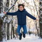Jaqueta Puffer Infantil Juvenil Casaco Menino com Touca